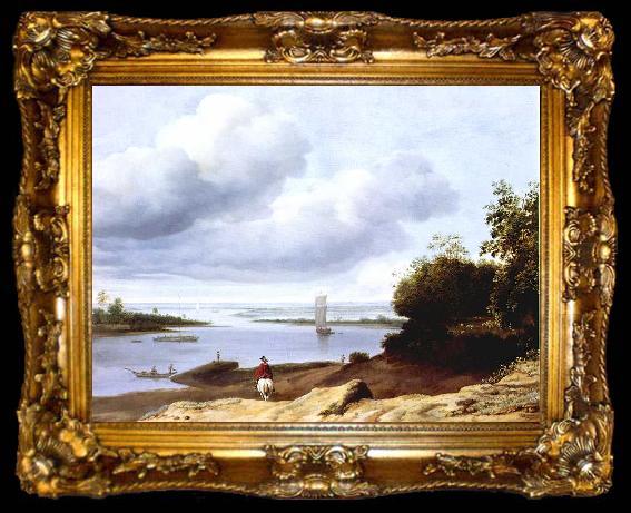 framed  BORSSUM, Anthonie van Extensive River View with a Horseman dgh, ta009-2